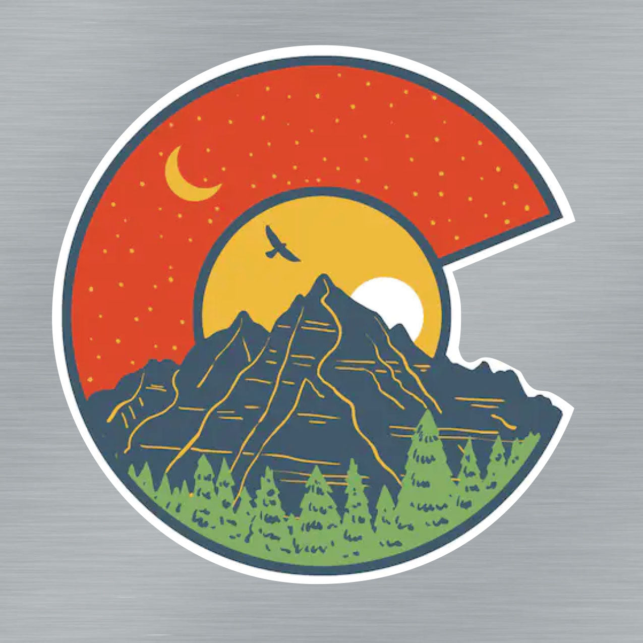 The "C" Mountain Sticker
