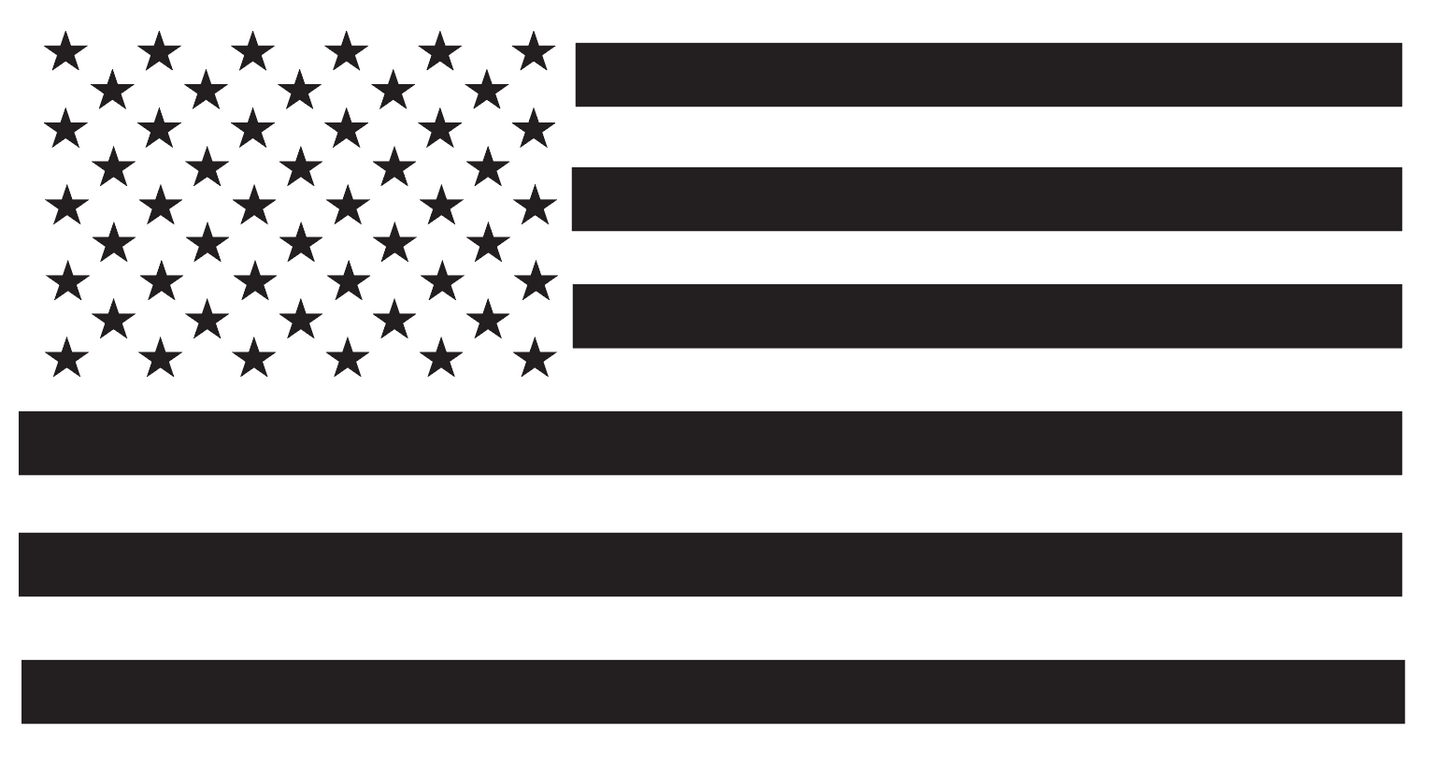 Matte Black American Flag