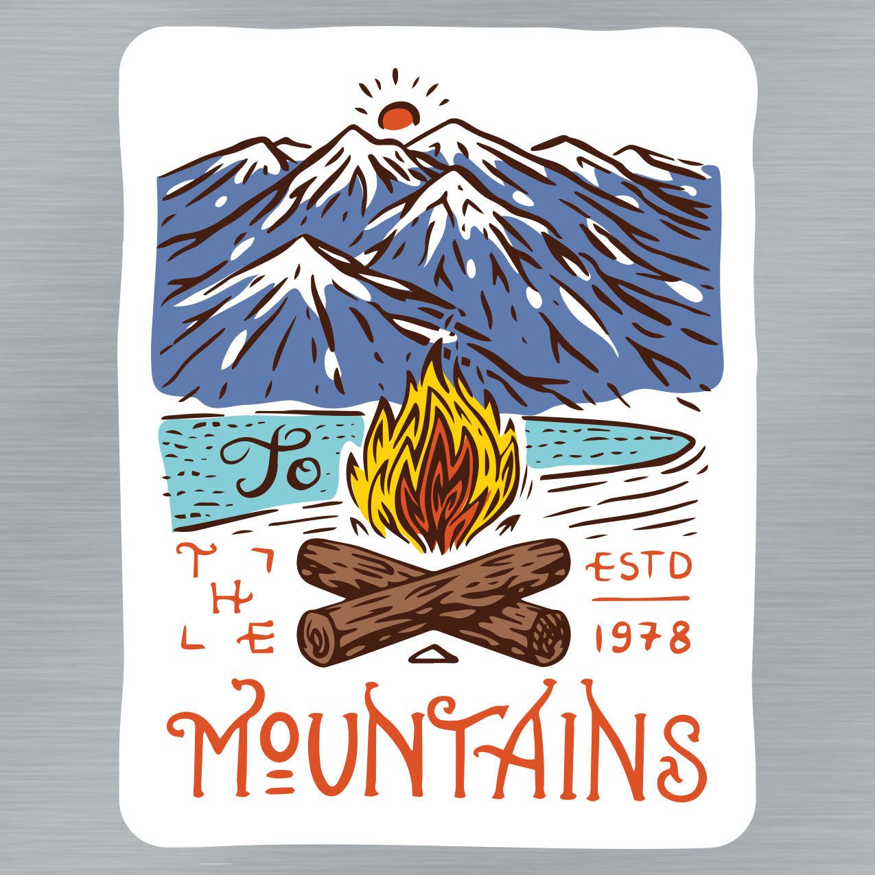 To the Mountains Sticker