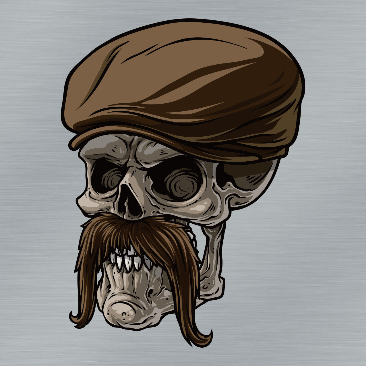 Hipster Skull Sticker