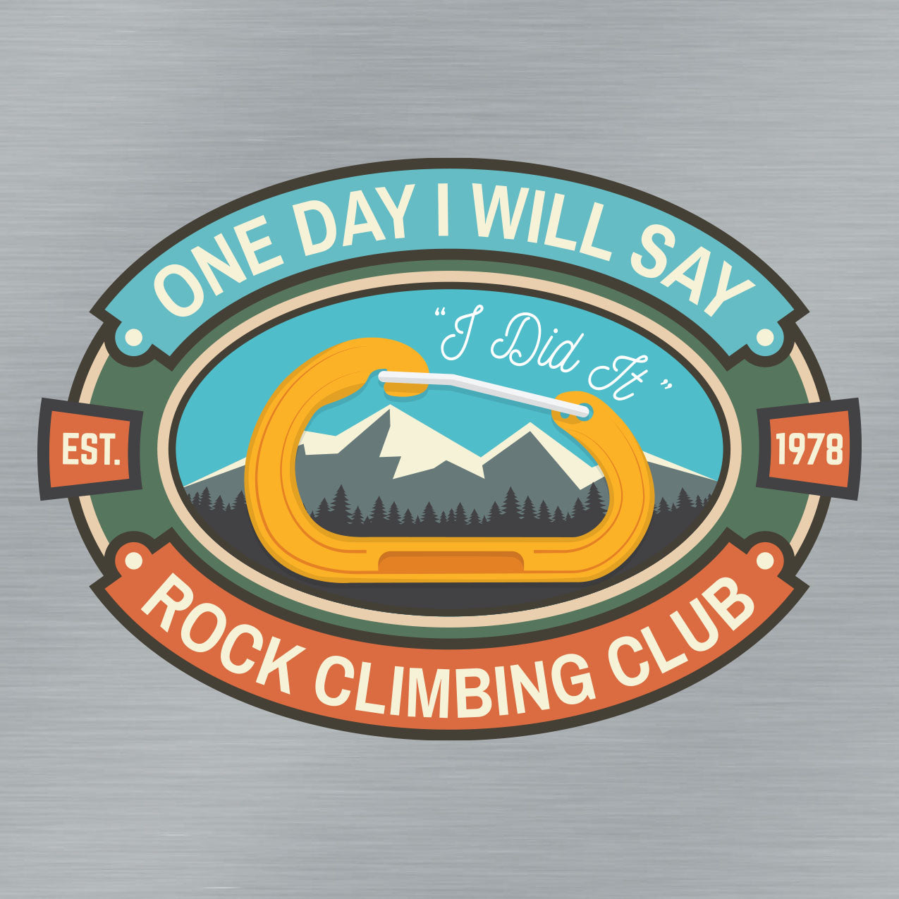 I Did It Climbing Sticker