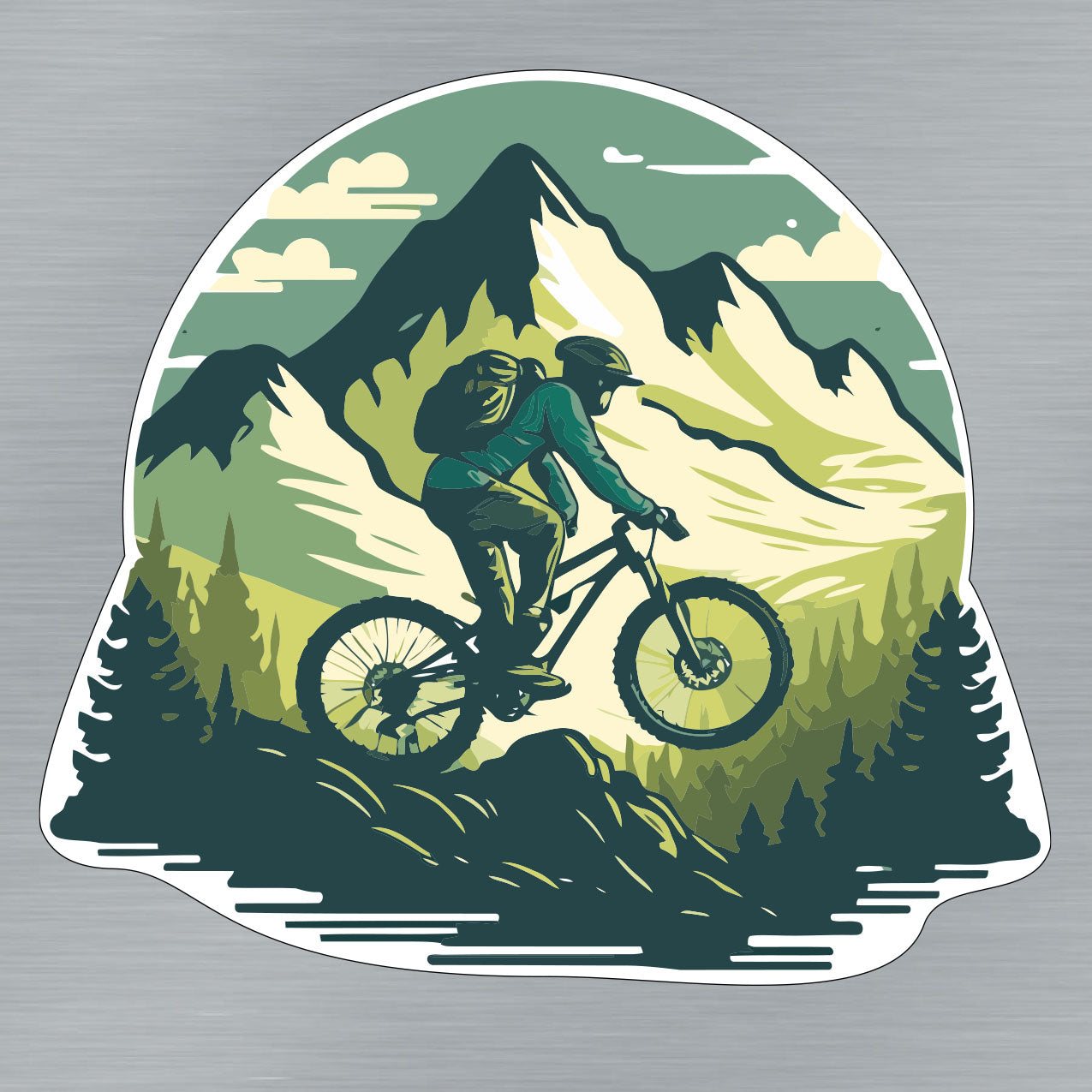 Green Mountain Bike Sticker