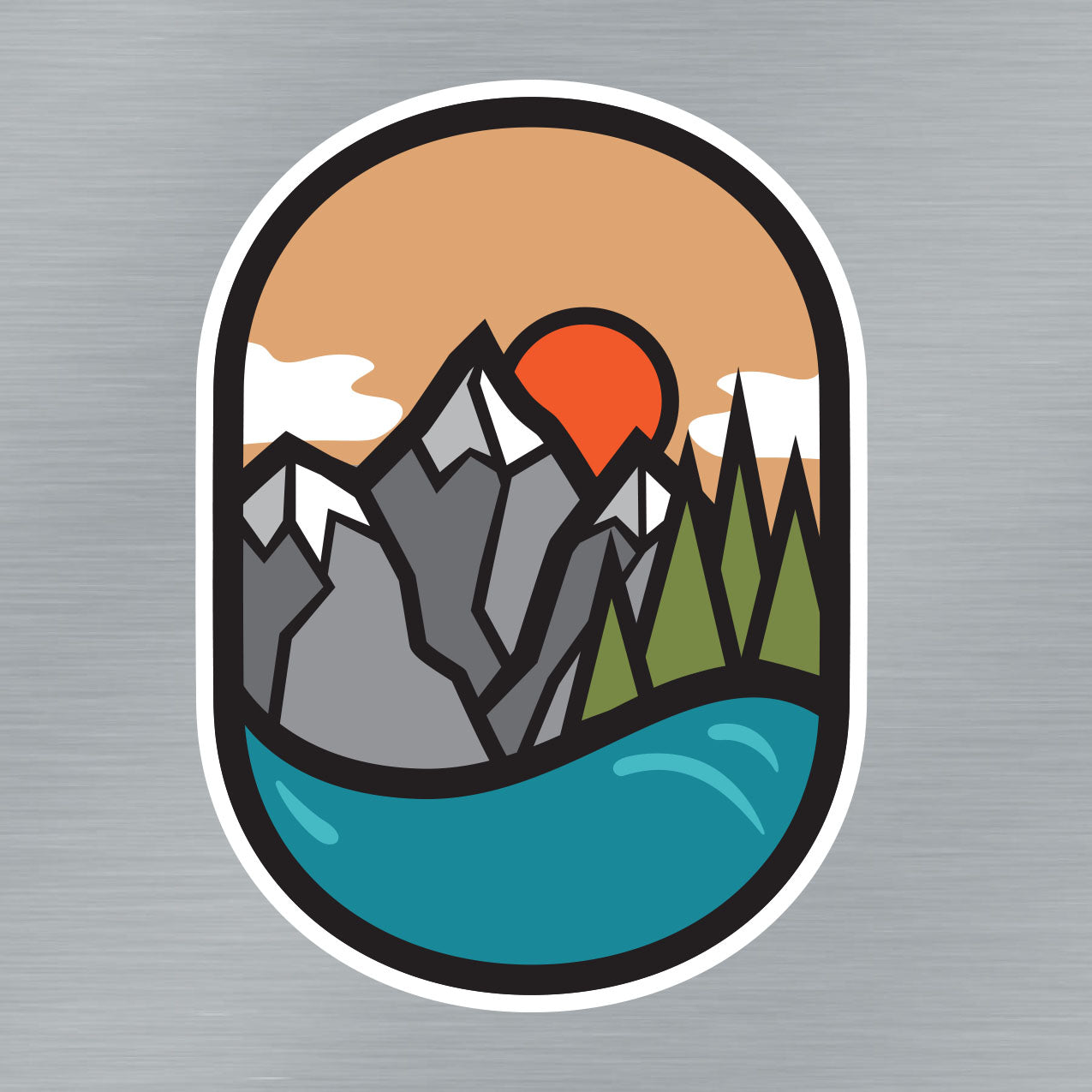 Riverbed Mountaintop Sticker