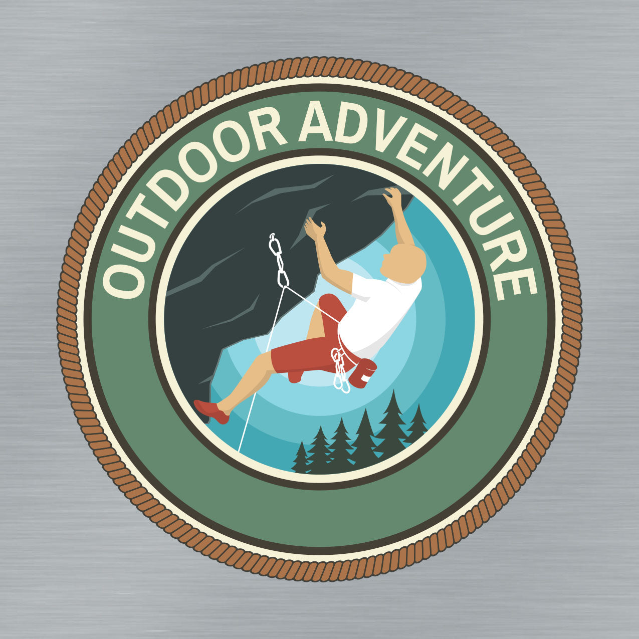 Outdoor Adventure Climbing Sticker