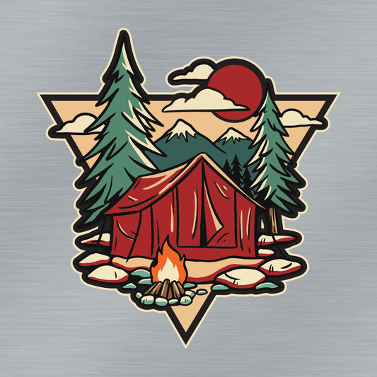 Retro Camp Sticker