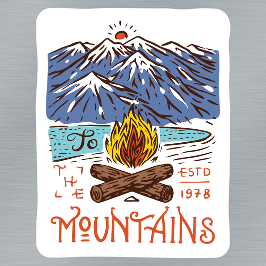 To the Mountains Sticker